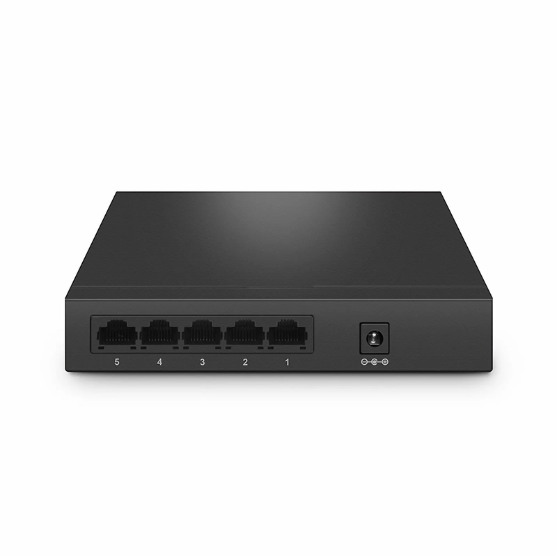 S1900-5T, 5-Port Gigabit Ethernet L2 Unmanaged Switch, 5x 10/100/1000BASE-T RJ45, Metal, Fanless, Desktop/Wall-Mount