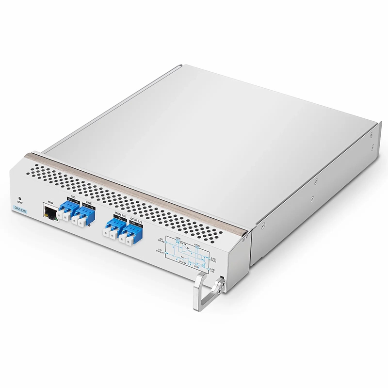 D7000 OA1825, DWDM EDFA Bidirectional Amplifier with PA 15-25dB and BA 8-18dB Gain, 21.5dBm Output for D7000 Series Managed Chassis, with Built in OSC, VOA