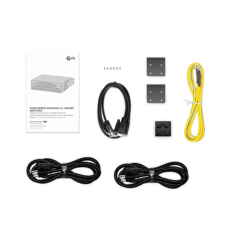 S3900-24T4S-R, 24-Port Gigabit Ethernet L2+ Switch, 24 x Gigabit RJ45, with 4 x 10Gb SFP+ Uplinks, Stackable Switch, Fanless, Support ETL Certification
