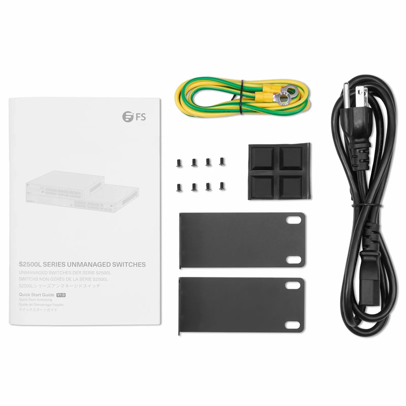 S2500L-24T, 24-Port Gigabit Ethernet L2 Unmanaged Switch, 24 x 10/100/1000M Gigabit RJ45, Fanless, Desktop/Rackmount