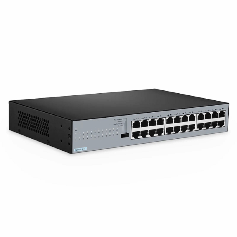 S2500L-24T, 24-Port Gigabit Ethernet L2 Unmanaged Switch, 24 x 10/100/1000M Gigabit RJ45, Fanless, Desktop/Rackmount