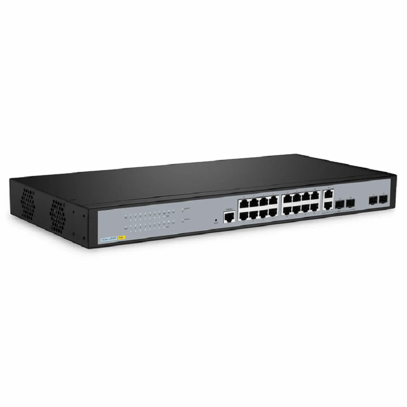 S3260-16T4FP, 16-Port Gigabit Ethernet L2+ PoE+ Switch, 16 x PoE+ Ports @250W, with 2 x 1Gb SFP Uplinks and 2 x Combo SFP Ports, Support IEEE 802.3af/at