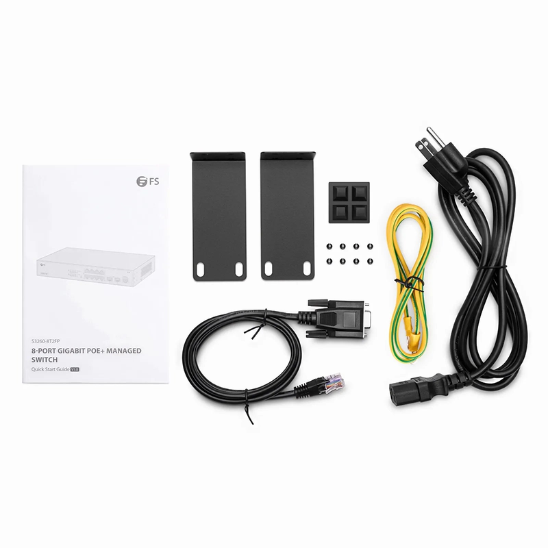 S3260-8T2FP, 8-Port Gigabit Ethernet L2+ PoE+ Switch, 8 x PoE+ Ports @240W, with 2 x 1Gb SFP Uplinks, Support IEEE 802.3af/at