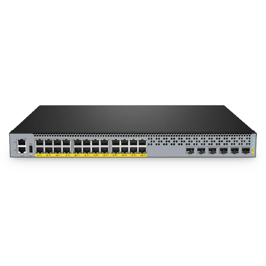 S5440L-24P, 24-Port Gigabit Ethernet L3 PoE+ Switch, 24 x PoE+ Ports @370W, with 6 x 25Gb SFP28 Uplinks, Support VXLAN & MLAG