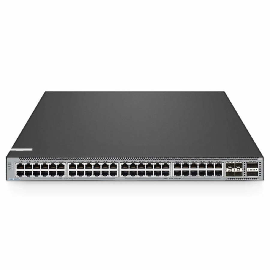 S5860-48XMG, 48-Port Ethernet L3 Switch, 48 x 10GBASE-T/Multi-Gigabit Ports, 4 x 25Gb SFP28, with 2 x 40Gb QSFP+ Uplinks, Support Stacking, Broadcom Chip