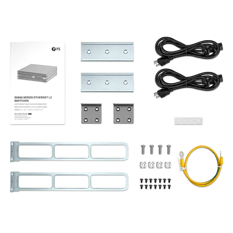 S5860-48XMG, 48-Port Ethernet L3 Switch, 48 x 10GBASE-T/Multi-Gigabit Ports, 4 x 25Gb SFP28, with 2 x 40Gb QSFP+ Uplinks, Support Stacking, Broadcom Chip