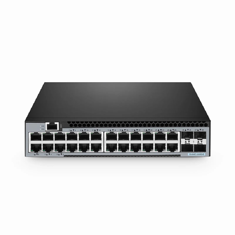 S3400C-24MG4S, 24-Port Ethernet L2+ Compact Half-Width Switch, 24 x 100M/1000M/2.5GBase-T/Multi-Gigabit, with 4 x 10Gb SFP+ Uplinks
