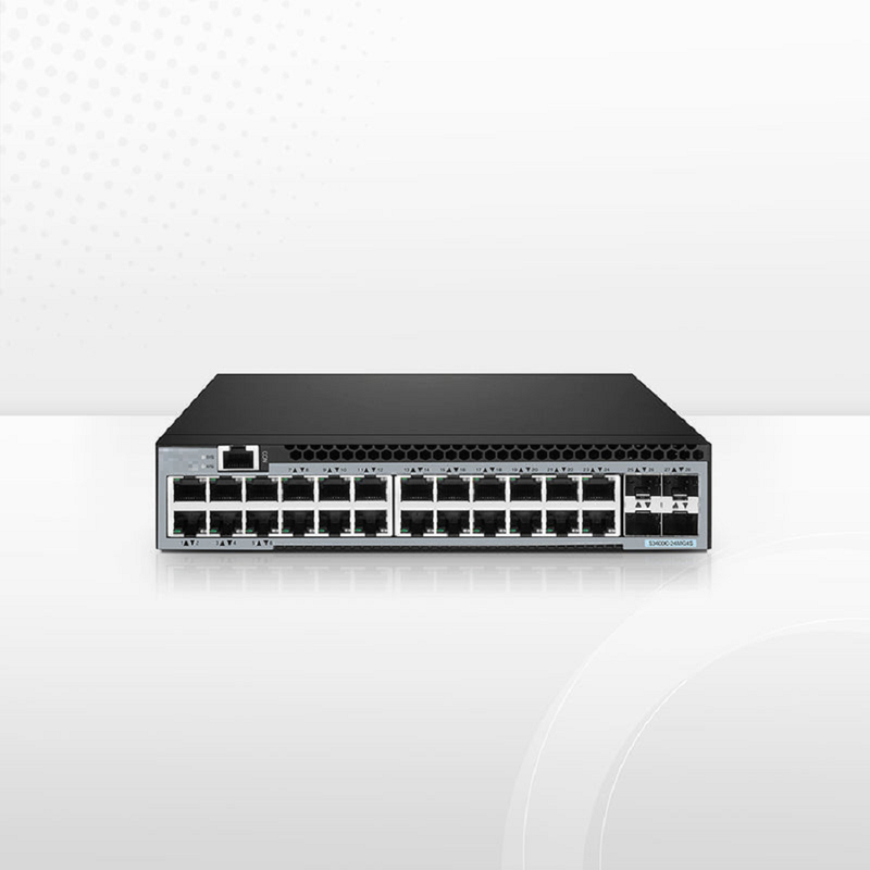 S3400C-24MG4S, 24-Port Ethernet L2+ Compact Half-Width Switch, 24 x 100M/1000M/2.5GBase-T/Multi-Gigabit, with 4 x 10Gb SFP+ Uplinks