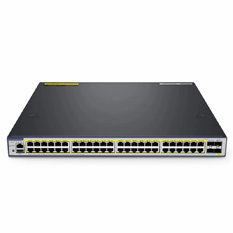 S3410-48TS-P, 48-Port Gigabit Ethernet L2+ PoE+ Switch, 48 x PoE+ Ports @740W, with 2 x 10Gb SFP+ Uplinks and 2 x Combo SFP Ports, Stackable Switch, Broadcom Chip