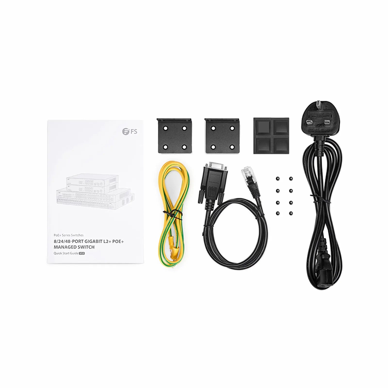 S3400-24T4FP, 24-Port Gigabit Ethernet L2+ PoE+ Switch, 24 x PoE+ Ports @370W, with 4 x 1Gb Combo Uplinks, Support ERPS