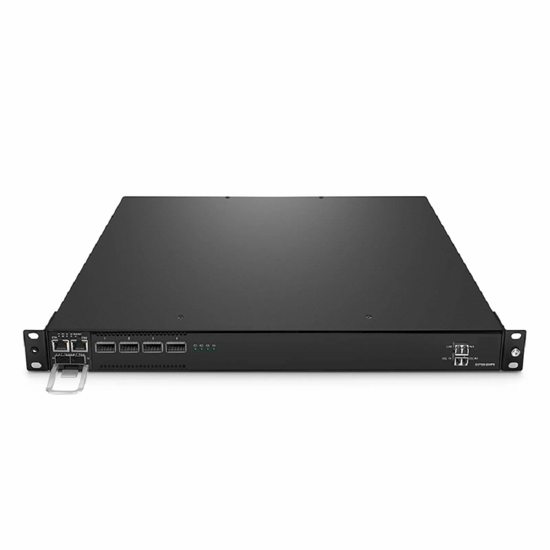 DCP920-D04PA, 4 Channel 100G DWDM PAM4 Active Multiplexer, C45-C60, 4 x 100G QSFP28, Single Fiber, Side-A, Built-in 100G PAM4 Module, 1U Rack Mount, 0-80km, Support AmpCon-T/Web Network Management