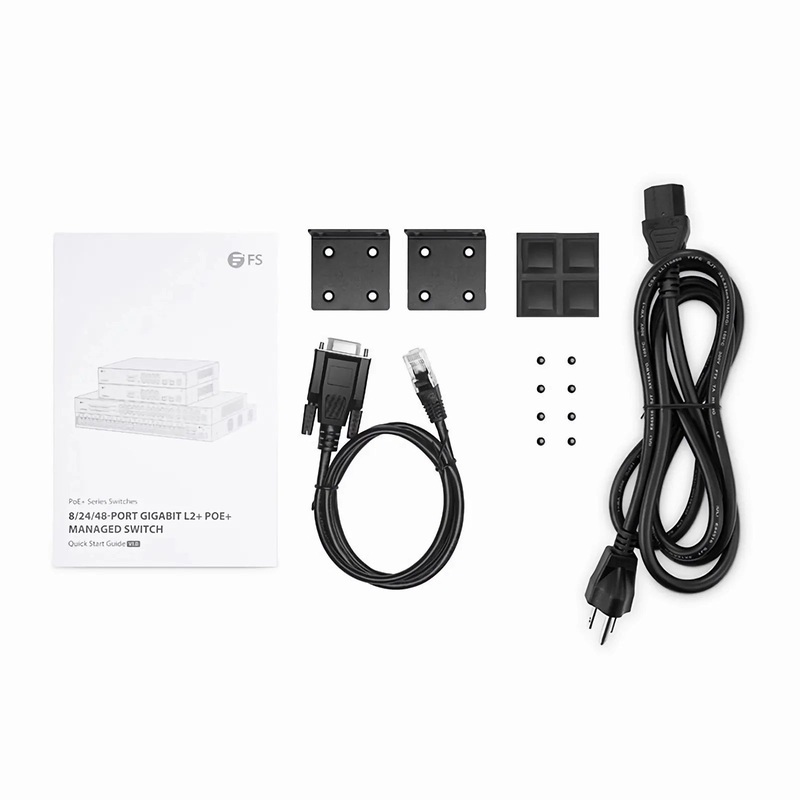 S3400-24T4SP, 24-Port Gigabit Ethernet L2+ PoE+ Switch, 24 x PoE+ Ports @370W, with 4 x 10Gb SFP+ Uplinks, Support Stacking