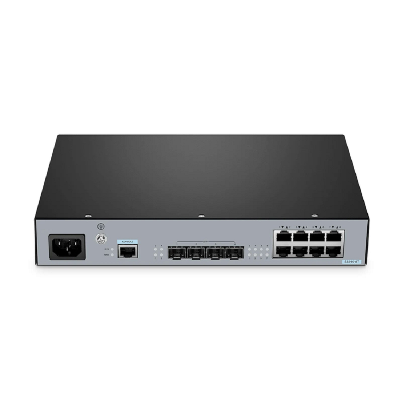 S3240-8T, 8-Port Gigabit Ethernet L2+ Switch, 8 x Gigabit RJ45, with 4 x 10Gb SFP+ Uplinks, Stackable Switch, Fanless