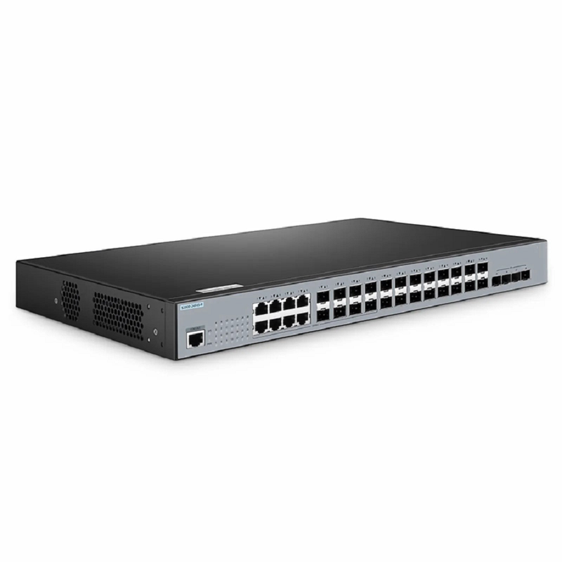 S3900-24F4S-R, 24-Port Gigabit Ethernet L2+ Switch, 16 x 1Gb SFP, 8 x 1Gb RJ45/SFP Combo Ports, with 4 x 10Gb SFP+ Uplinks, Stackable Switch