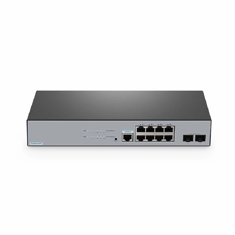 S2805S-8TF, 8-Port Gigabit Ethernet L2 Smart Managed Switch, 8 x Gigabit RJ45, with 2 x 1Gb SFP Uplinks, Fanless