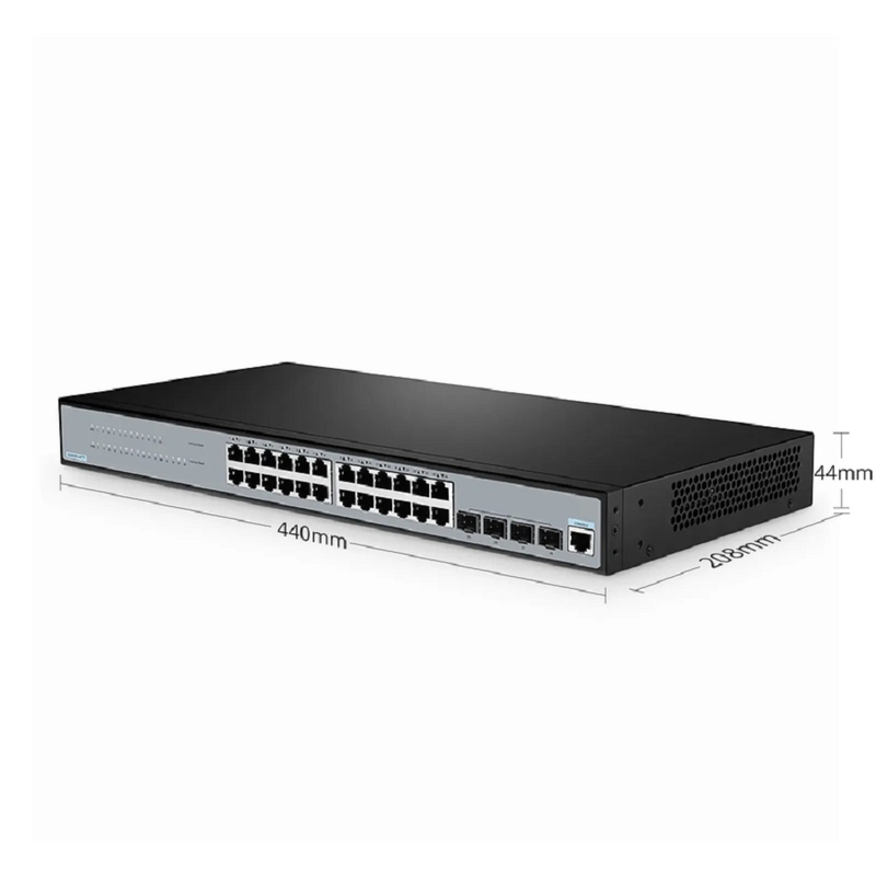 S2805S-24TF, 24-Port Gigabit Ethernet L2 Smart Managed Switch, 24 x Gigabit RJ45, with 4 x 1Gb SFP Uplinks, Fanless