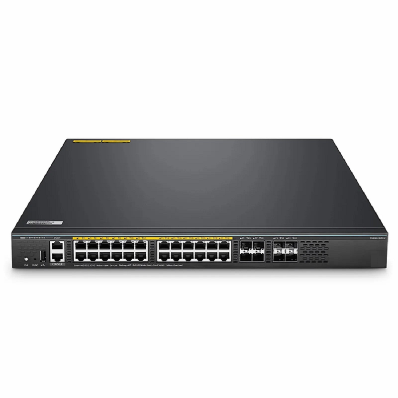 S5860-24XB-U, 24-Port Ethernet L3 PoE++ Switch, 24 x 10GBASE-T/Multi-Gigabit, 4 x 10Gb SFP+, with 4 x 25Gb SFP28 Uplinks, Support Stacking, Broadcom Chip