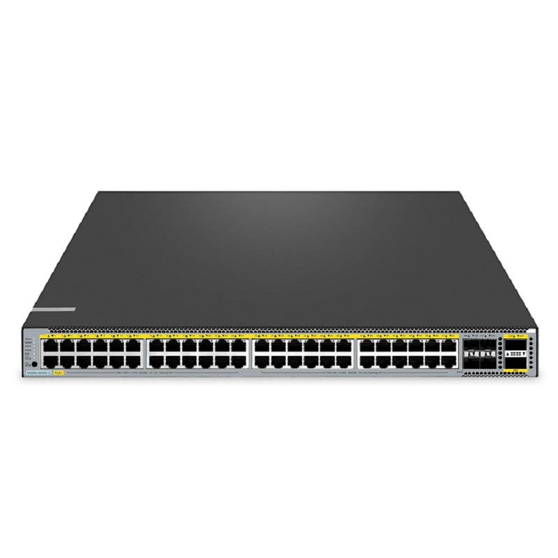 S5860-48MG-U, 48-Port Ethernet L3 PoE++ Switch, 48 x 5GBASE-T/Multi-Gigabit Ports, 4 x 25Gb SFP28 Uplinks, with 2 x 40Gb QSFP+ Uplinks, Support Stacking, Broadcom Chip