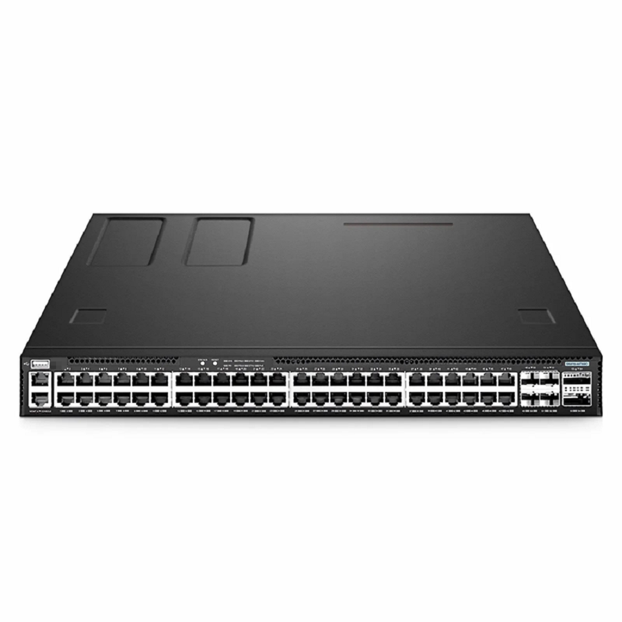 S5870-48T6BC, 48-Port Ethernet L3 Enterprise Switch, 48 x Gigabit RJ45, with 4 x 25Gb SFP28 and 2 x 100Gb QSFP28 Uplinks, PicOSÂ®, Support EVPN-VXLAN, Broadcom Chip