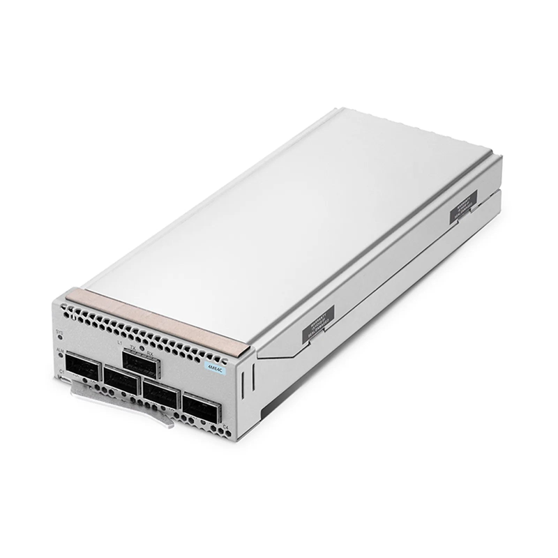 D6000 4ME4C 400G Muxponder, 4 x 100G QSFP28 to 1 x 400G QSFP-DD for D6000-CH1U Managed Chassis