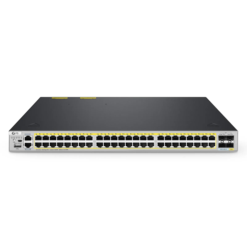 S5810-48TS-P, 48-Port Gigabit Ethernet L3 PoE+ Switch, 48 x PoE+ Ports @740W, with 4 x 10Gb SFP+ Uplinks, PicOSÂ®, Support MLAG, Broadcom Chip