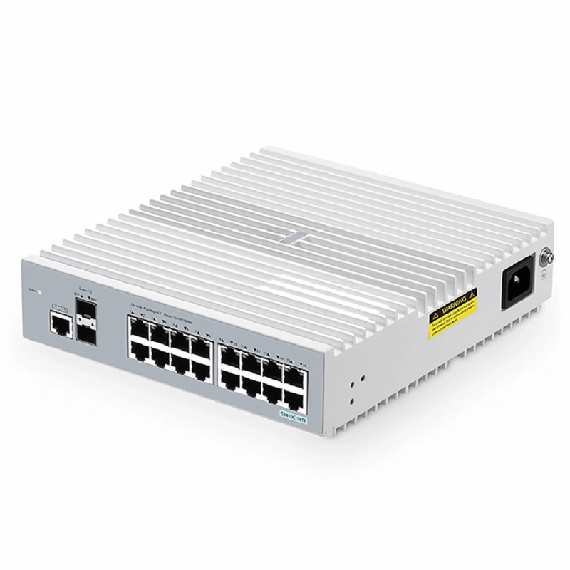 S3410C-8TMS-P, 8-Port Gigabit Ethernet L2+ PoE+ Switch, 8 x PoE+ Ports@125W, 2 x 5Gb RJ45, with 2 x 10Gb SFP+ Uplinks, PicOSÂ®, Support MLAG, Broadcom Chip, Fanless