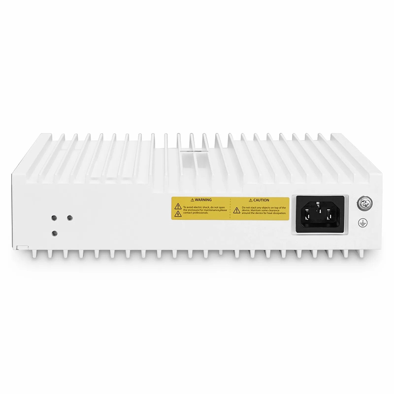 S3410C-16TMS-P, 16-Port Gigabit Ethernet L2+ PoE+ Switch, 6 x PoE+ Ports, 2 x 5Gb PoE+ Ports@125W, 10 x 1Gb RJ45, with 2 x 10Gb SFP+ Uplinks, PicOSÂ®, Support MLAG, Broadcom Chip, Fanless