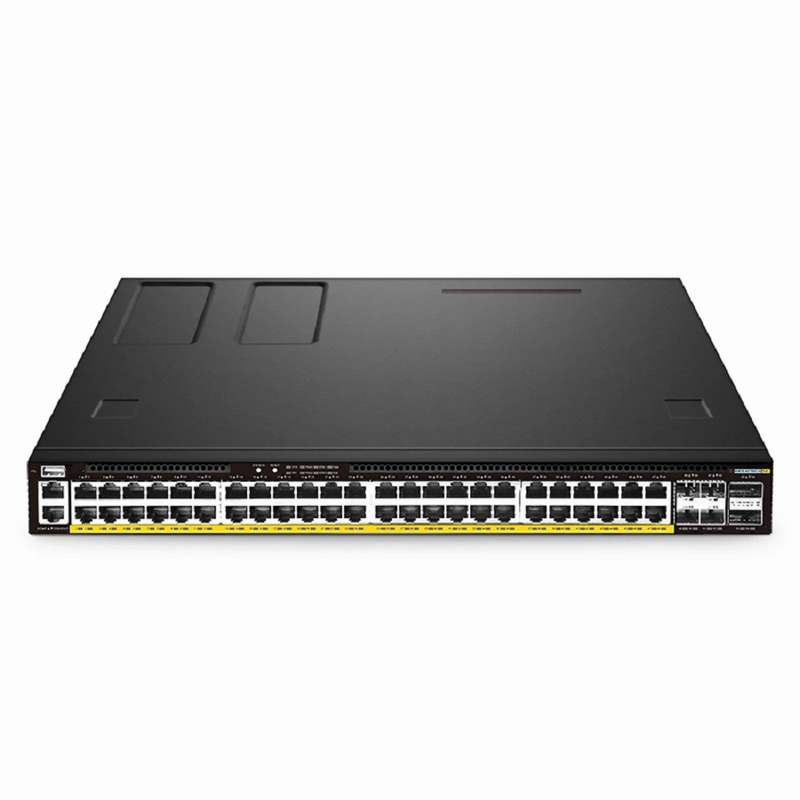 S5870-48T6BC-U, 48-Port Ethernet L3 PoE++ Switch, 48 x PoE++ Ports @1560W, with 4 x 25Gb SFP28 and 2 x 100Gb QSFP28 Uplinks, PicOSÂ®, Support EVPN-VXLAN, MLAG & Perpetual PoE, Broadcom Chip