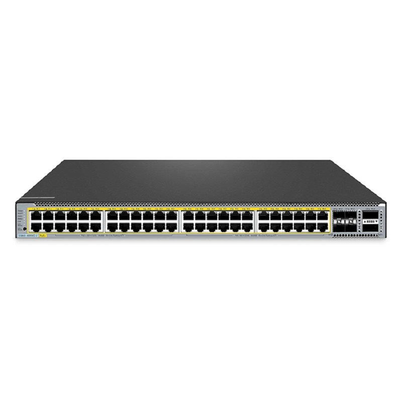 S5860-48XMG-U, 48-Port Ethernet L3 PoE++ Switch, 48 x 10GBASE-T/Multi-Gigabit Ports, 4 x 25Gb SFP28 Uplinks, with 2 x 40Gb QSFP+ Uplinks, PicOSÂ®, Support MLAG & Perpetual PoE, Broadcom Chip