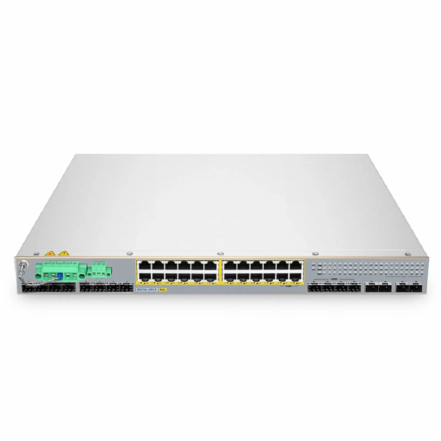 IES5100-24TS-P, 24-Port Gigabit Ethernet L2+ Managed Industrial PoE+ Switch, 20 x PoE+ Ports @720W, with 4 x 1Gb RJ45/SFP Combo, 8 x 1Gb SFP and 4 x 10Gb SFP+, -40 to 75Â°C Operating Temperature