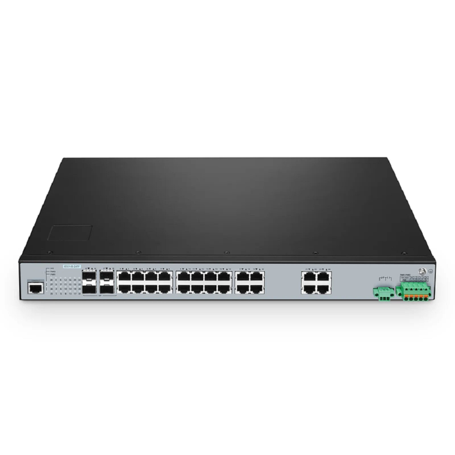 IES5100-24TF, 24-Port Gigabit Ethernet L2+ Managed Industrial Switch, 24 x 10/100/1000BASE-T, with 4 x 1Gb SFP, -40 to 85Â°C Operating Temperature