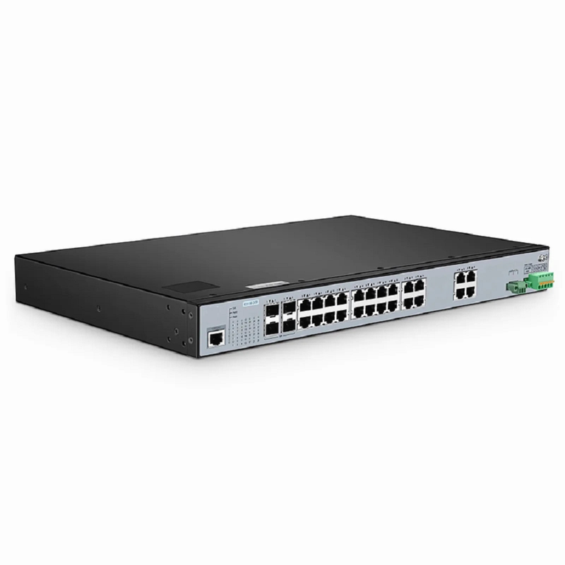 IES5100-24TF, 24-Port Gigabit Ethernet L2+ Managed Industrial Switch, 24 x 10/100/1000BASE-T, with 4 x 1Gb SFP, -40 to 85Â°C Operating Temperature