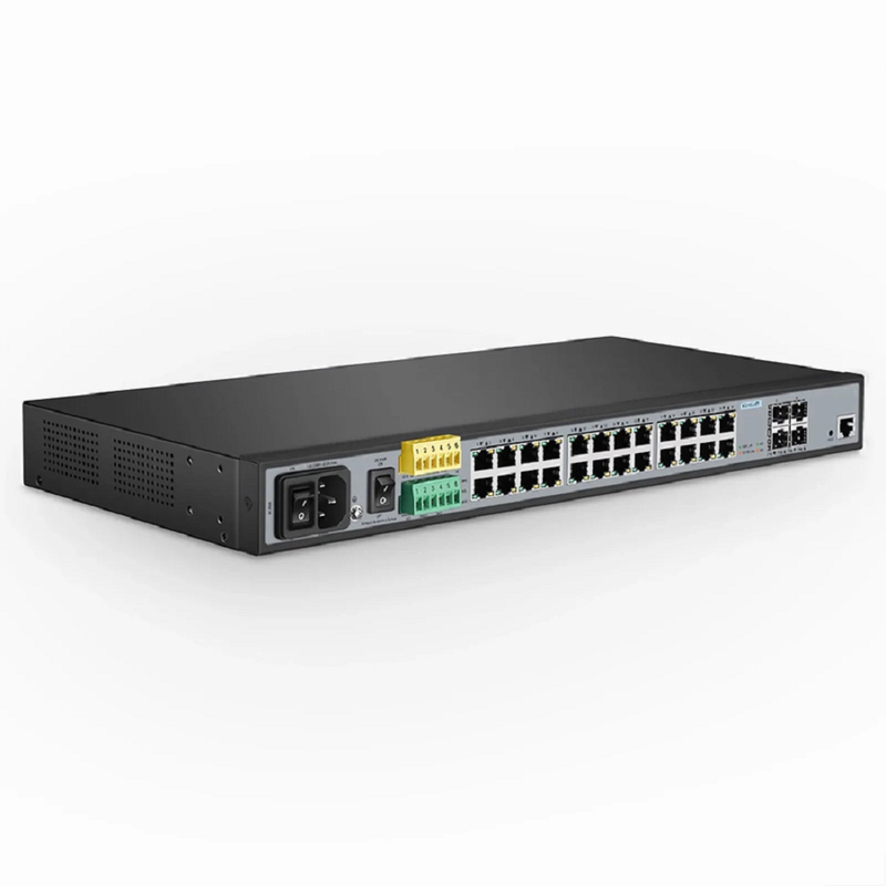 IES3110-24TF, 24-Port Gigabit Ethernet L2+ Managed Industrial Switch, 20 x 10/100/1000BASE-T, with 4 x 1Gb RJ45/SFP Combo, -40 to 75Â°C Operating Temperature