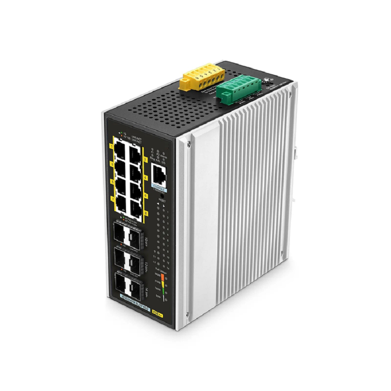 IES5200W-8U2F2SD, 8-Port Gigabit Ethernet L3 Managed Industrial PoE++ Switch, 8 x PoE++ Ports@360W, with 2 x 1/2.5Gb SFP, 2 x 10Gb SFP+, -40 to 75Â°C Operating Temperature