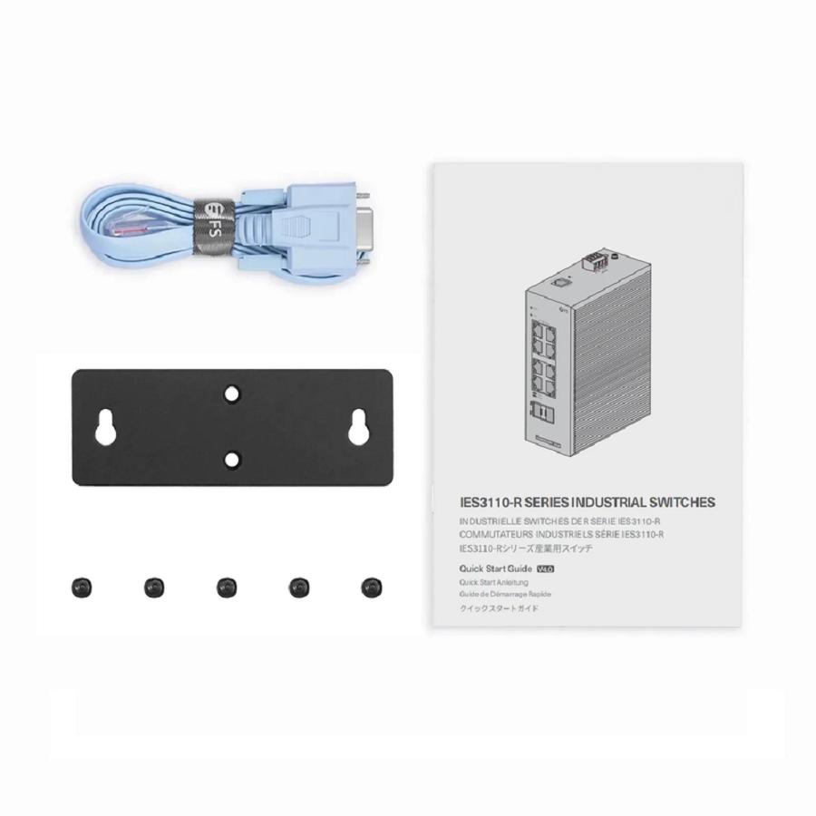 IES3110-8TF-R, 8-Port Gigabit Ethernet L2+ Managed Industrial Switch, 8 x 10/100/1000BASE-T, with 2 x 1Gb SFP, -40 to 75Â°C Operating Temperature