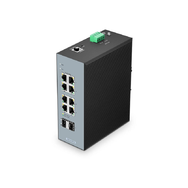 IES3110-8TFP-R, 8-Port Gigabit Ethernet L2+ Managed Industrial PoE+ Switch, 8 x PoE+ Ports @240W, with 2 x 1Gb SFP, Wide-Temp