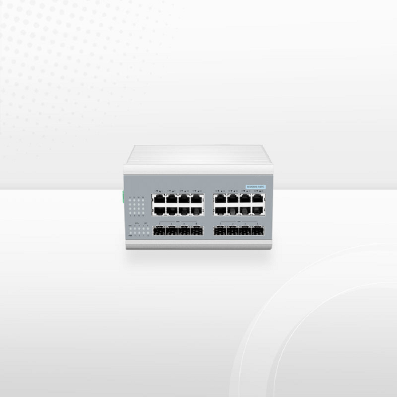 IES5100-16TS, 16-Port Gigabit Ethernet L2+ Managed Industrial Switch, 16 x 10/100/1000BASE-T, with 4 x 1Gb SFP and 4 x 10Gb SFP+, -40 to 75Â°C Operating Temperature
