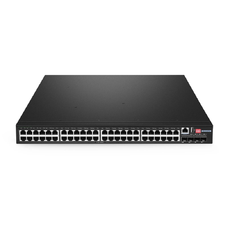 IES5120-48T4S, 48-Port Gigabit Ethernet L2+ Managed Industrial Switch, 48 x 10/100/1000BASE-T, with 4 x 1/10Gb SFP+, -40 to 75Â°C Operating Temperature
