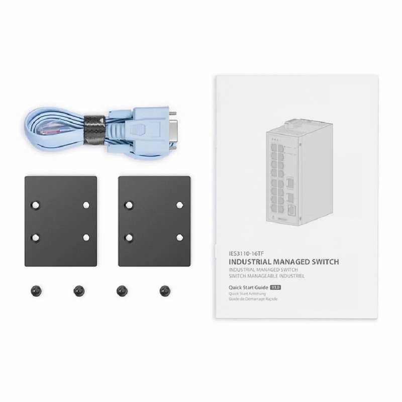 IES3110-16TF, 16-Port Gigabit Ethernet L2 Managed Industrial Switch, 16 x 10/100/1000BASE-T, with 2 x 1Gb SFP, -40 to 75Â°C Operating Temperature