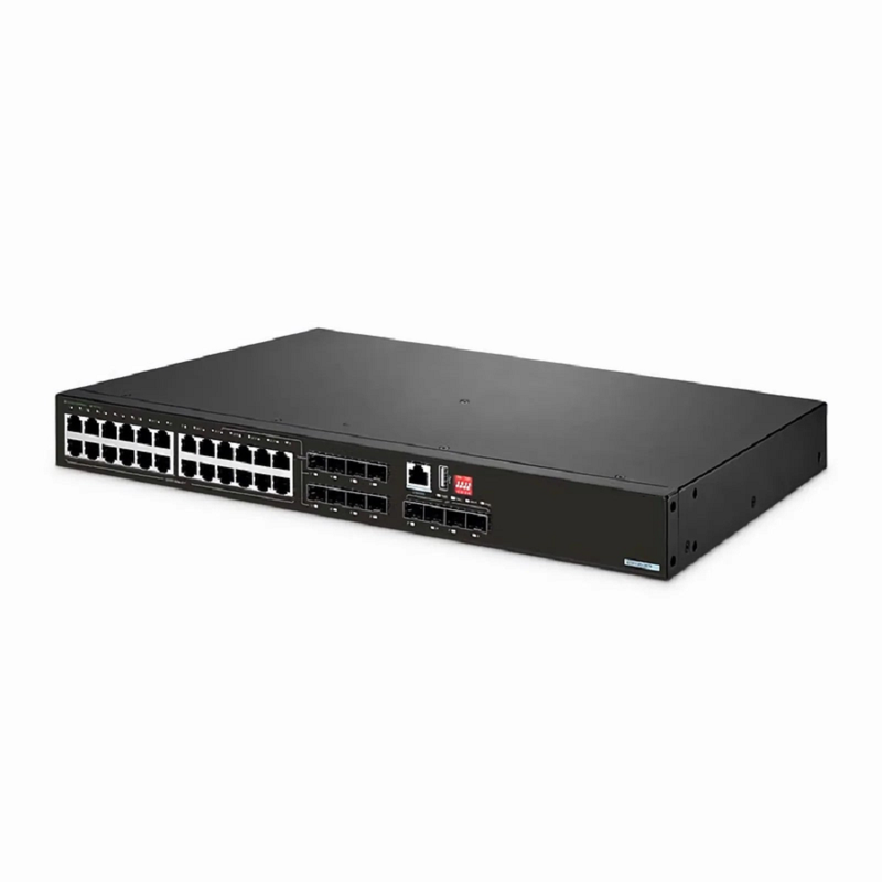 IES5120-28TF, 24-Port Gigabit Ethernet L2+ Managed Industrial Switch, 16 x 10/100/1000BASE-T, with 8 x 1Gb RJ45/SFP Combo and 4 x 1Gb SFP, -40 to 75Â°C Operating Temperature