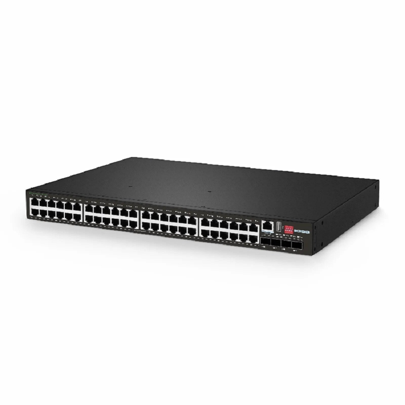 IES5120-48T4S, 48-Port Gigabit Ethernet L2+ Managed Industrial Switch, 48 x 10/100/1000BASE-T, with 4 x 1/10Gb SFP+, -40 to 75Â°C Operating Temperature