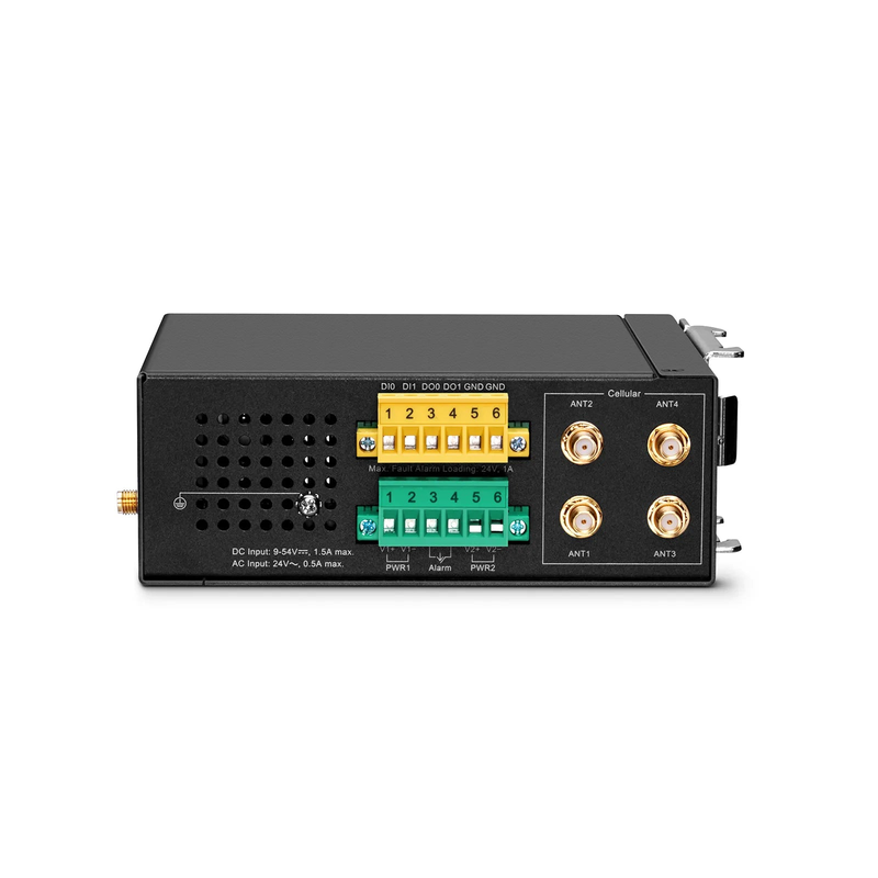 IWG5100D-5TD, 5-Port Gigabit Ethernet Industrial 5G NR Cellular Wireless Gateway, with 5 x 10/100/1000BASE-T RJ45, 3 LAN Ports, 1 LAN/WAN Port, 1 WAN Port, Support Dual-SIM and IPSec VPN
