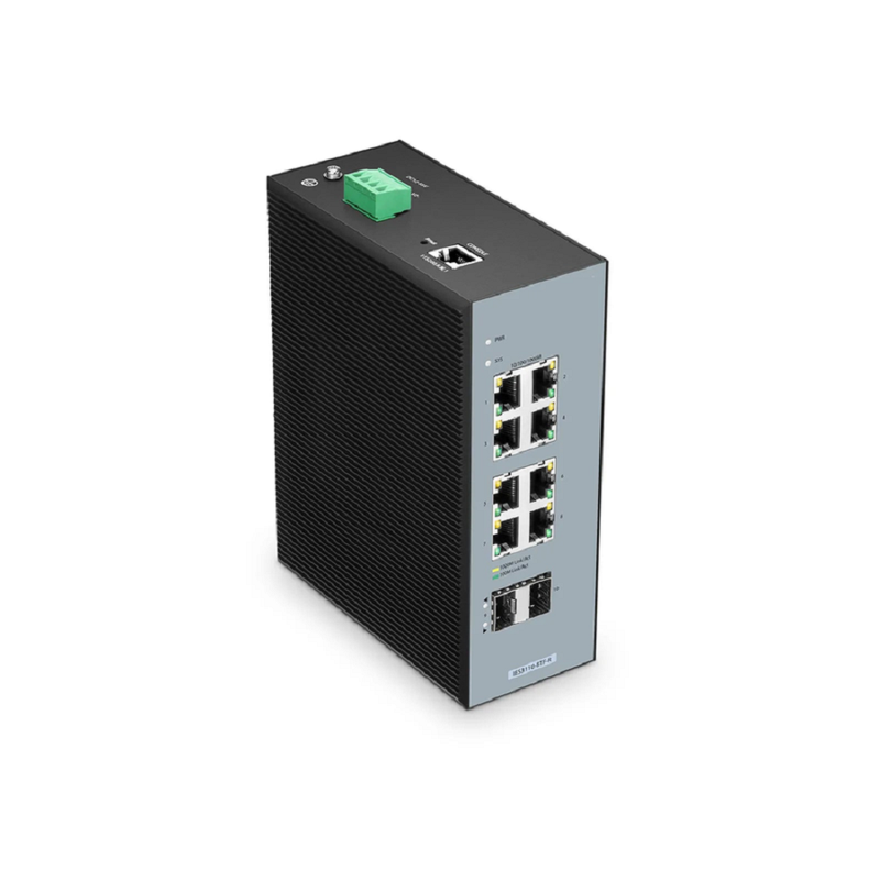 IES3110-8TFP-R, 8-Port Gigabit Ethernet L2+ Managed Industrial PoE+ Switch, 8 x PoE+ Ports @240W, with 2 x 1Gb SFP, Wide-Temp
