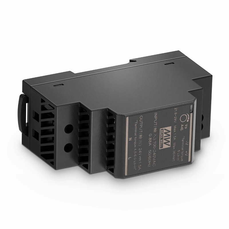 30W 24VDC Ultra Slim Step-Shaped DIN Rail Industrial Power Supply