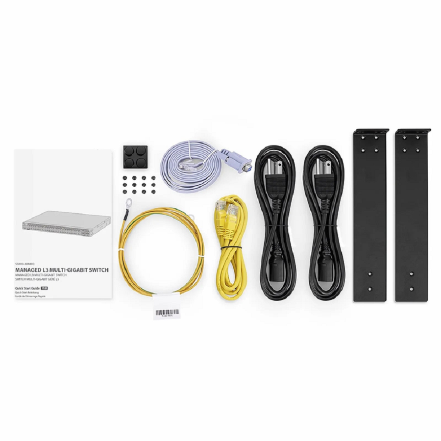 S5800-48MBQ, 48-Port Ethernet L3 Switch, 48 x 100M/1000M/2.5GBASE-T/Multi-Gigabit, with 4 x 25Gb SFP28 and 2 x 40Gb QSFP+, Support MLAG