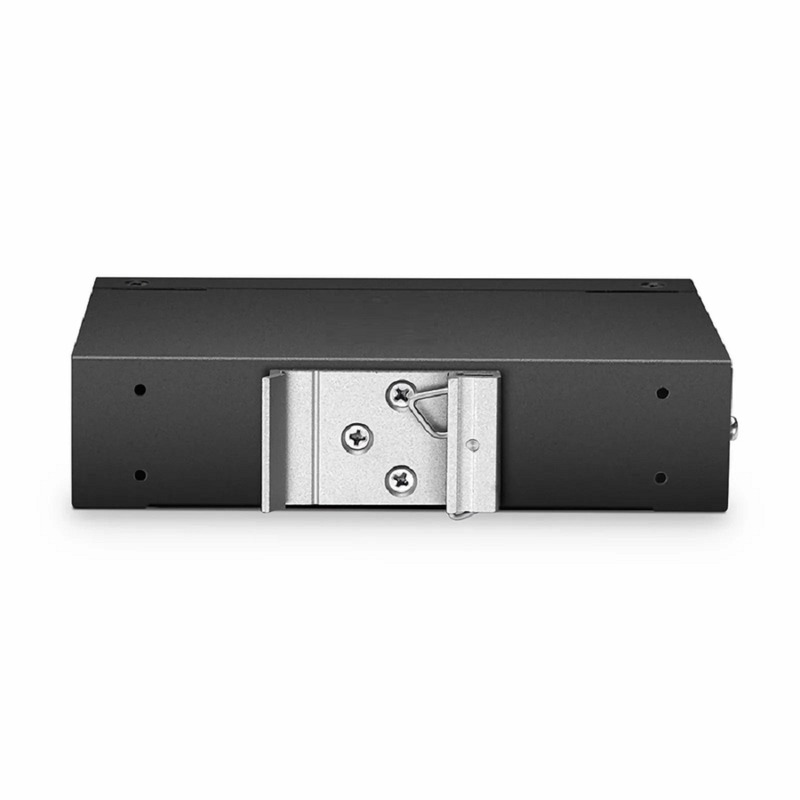 5 Ports 10/100/1000M Gigabit PoE+ Extender, 1 in 4 out, Din-rail/Wall mountable, IEEE 802.3at/802.3af, -40 to 75Â°C
