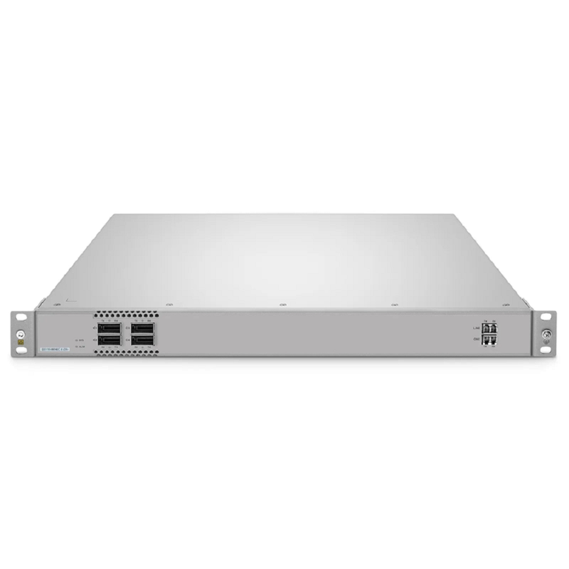D5110-M04EC-E-ZR+, 4 Channel 100G Active DWDM Multiplexer for Open Line Systems, C21, 4 x 100G QSFP28, Dual Fiber, 1U Rack Mount, 0-120km, Support AmpCon-T/WebGUI Network Management