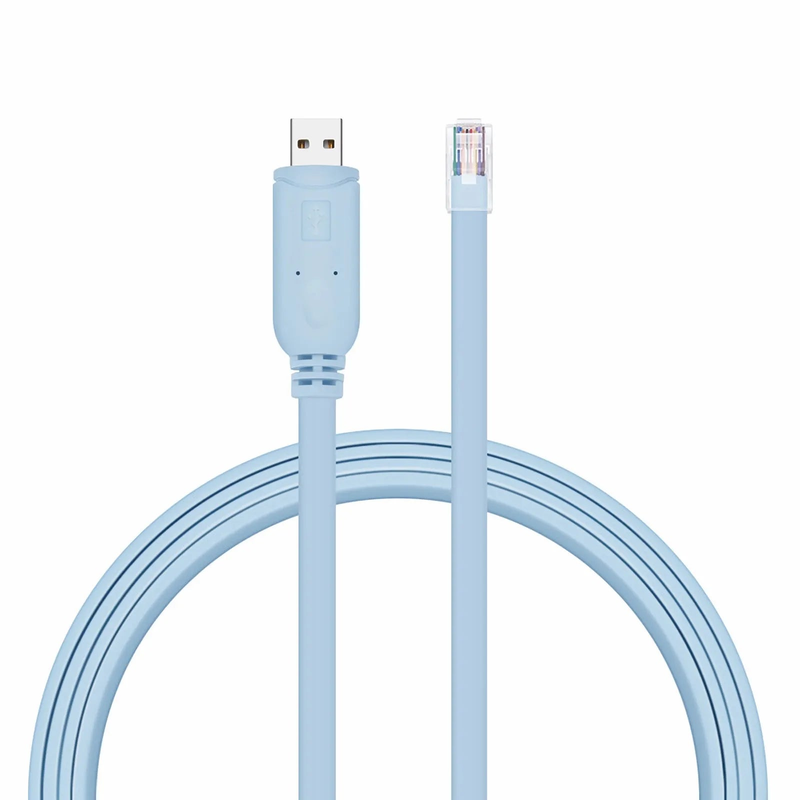 7ft (2m) USB (Male) to RJ45 (Male) Console Cable, Blue