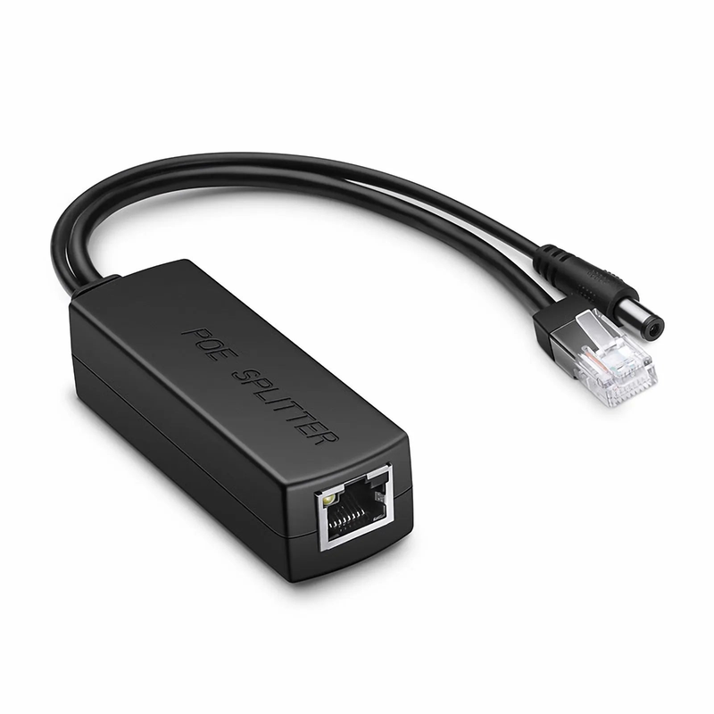 Single Port 10/100M PoE Splitter Cable with DC 12V Output, 13W