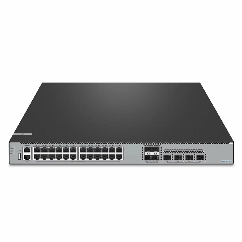 S5860-24XMG, 24-Port Ethernet L3 Switch, 24 x 10GBASE-T/Multi-Gigabit Ports, 4 x 10Gb SFP+, with 4 x 25Gb SFP28 Uplinks, Support Stacking, Broadcom Chip